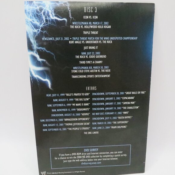 The Rock "The Most Electrifying Man in Sports Entertainment 3 Disc DVD Set WWE - Picture 9 of 9